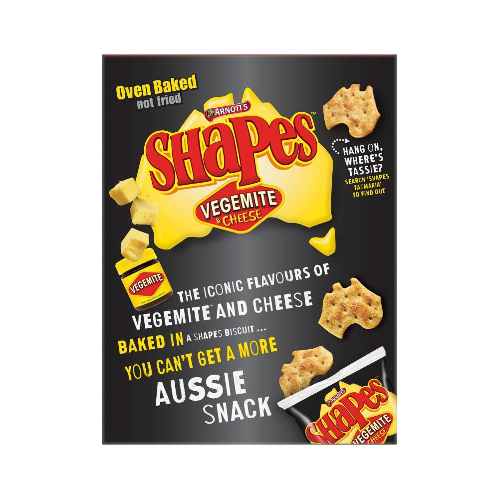 Arnott's Shapes Vegemite & Cheese Multipack 8 Pack | 200g