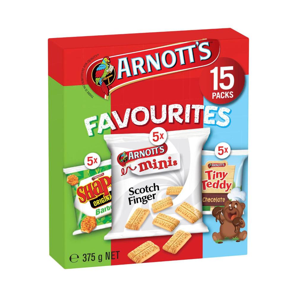 Arnott's Favourites Multipack Biscuit Variety Box | 15 Pack (375g)