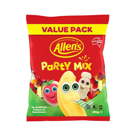 Allen's Party Mix – Gummy & Chewy Candy Variety Bag (470g)