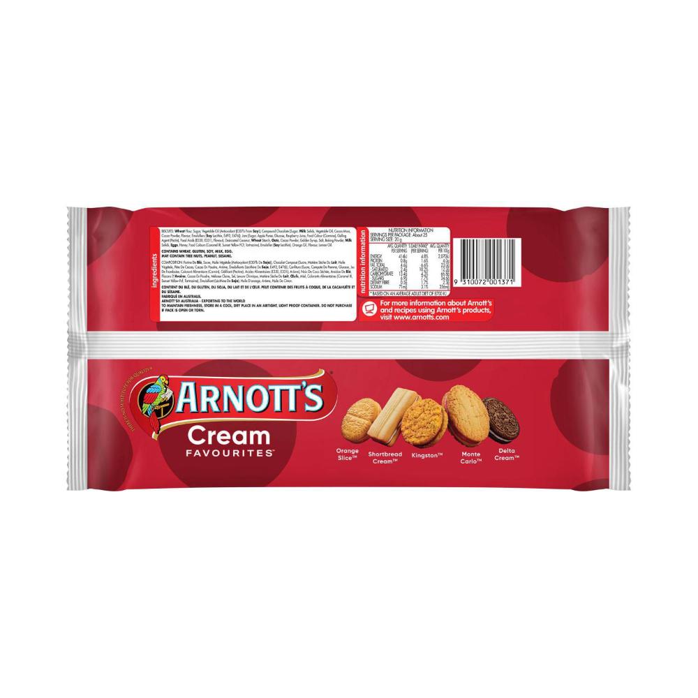 Arnott's Cream Favourites Biscuits | 5 Classic Varieties for Sharing | 500g