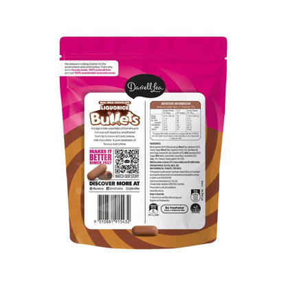 Darrell Lea Milk Chocolate Liquorice Bullets (Licorice) | 204g