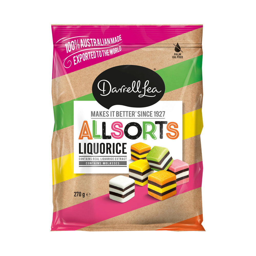 Darrell Lea Liquorice Allsorts – Classic Licorice Candy Mix | 270g