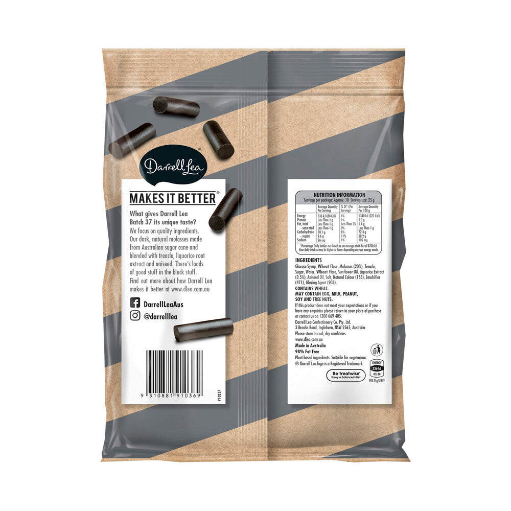 Darrell Lea Batch 37 Fresh Liquorice – Soft Black Licorice | 260g
