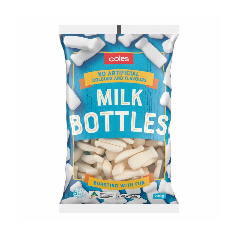 Coles Milk Bottles | 200g