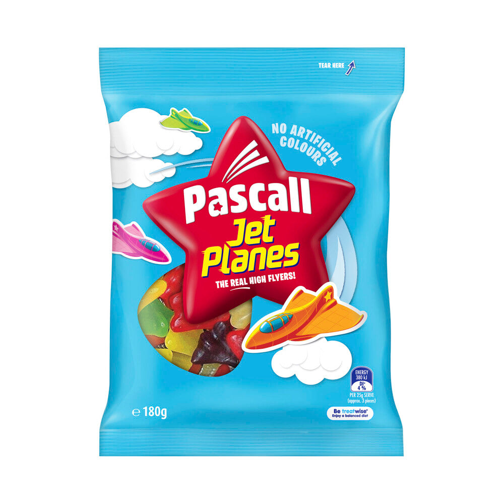Pascall Jet Planes Lollies – Fruity Gummy Candy | 180g