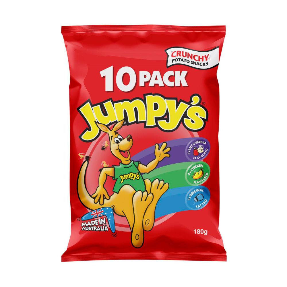 Jumpy's 3D Kangaroo-Shaped Chips | Variety Flavored Multipack 10 Bags | 180g