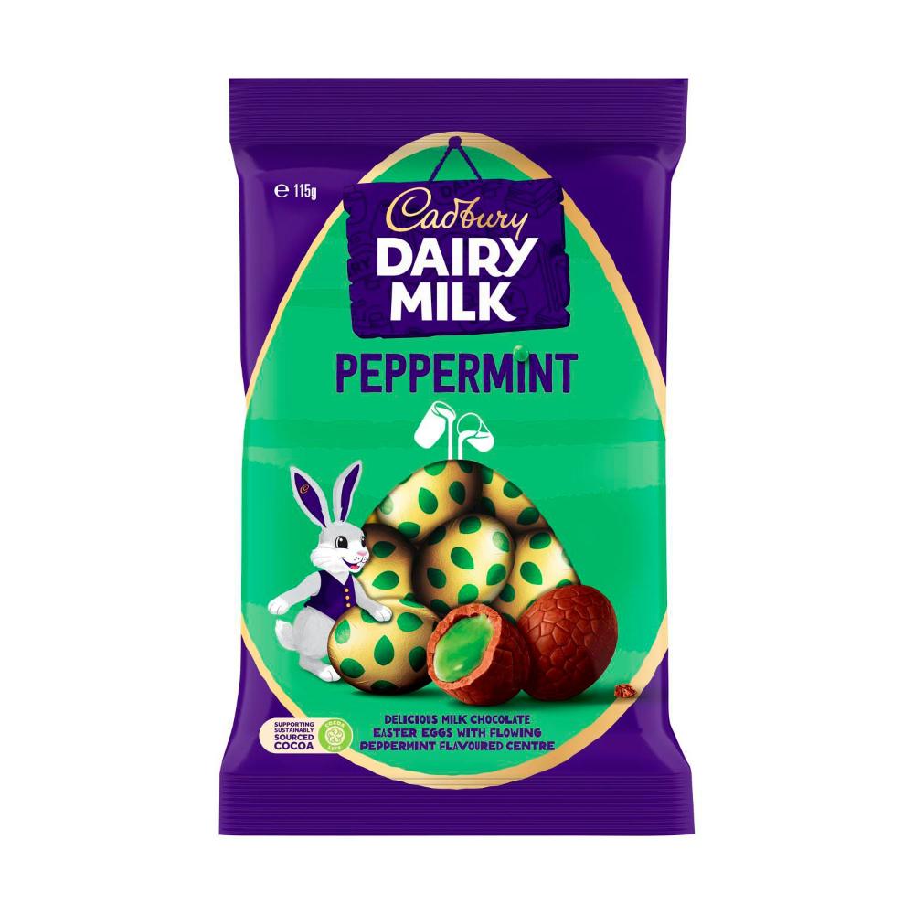 Cadbury Peppermint Easter Eggs Bag | Mint Chocolate Eggs | 115g