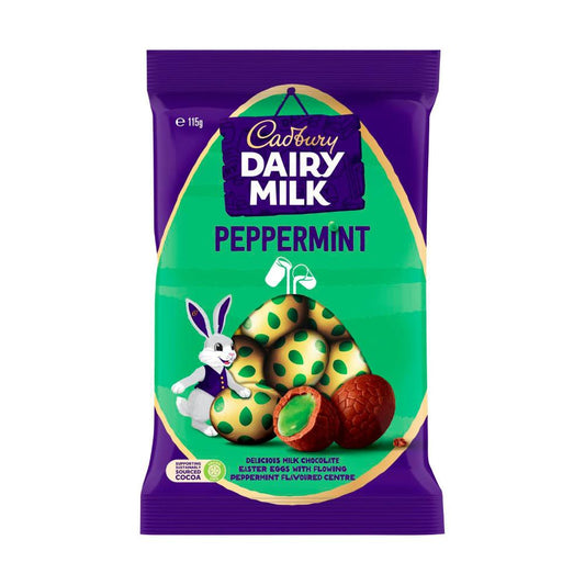Cadbury Peppermint Easter Eggs Bag | Mint Chocolate Eggs | 115g