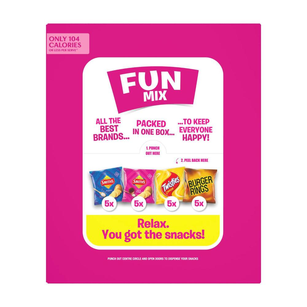Smiths Fun Mix Chips Variety Multipack 20 Pack | 375g