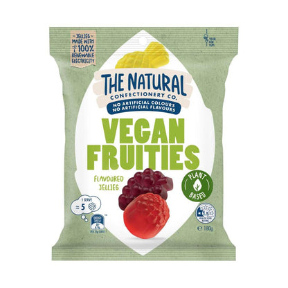 The Natural Confectionery Co. Vegan Fruities – Fruit Flavoured Jellies Lollies | 180g