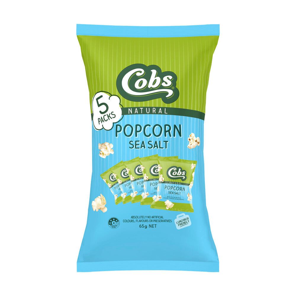 Cobs Popcorn Sea Salt Multipack | 5 Bags | 65g