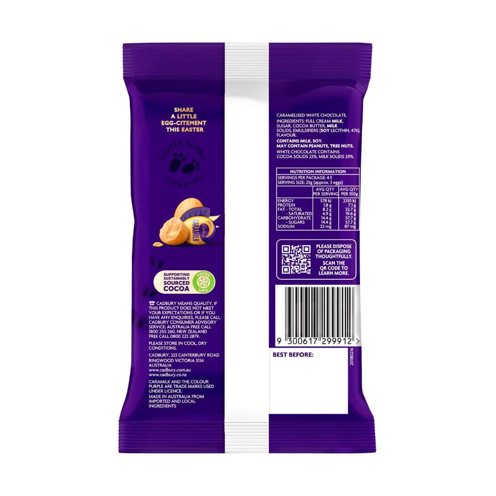 Cadbury Caramilk Eggs Bag | Caramelized White Chocolate Easter Eggs | 113g