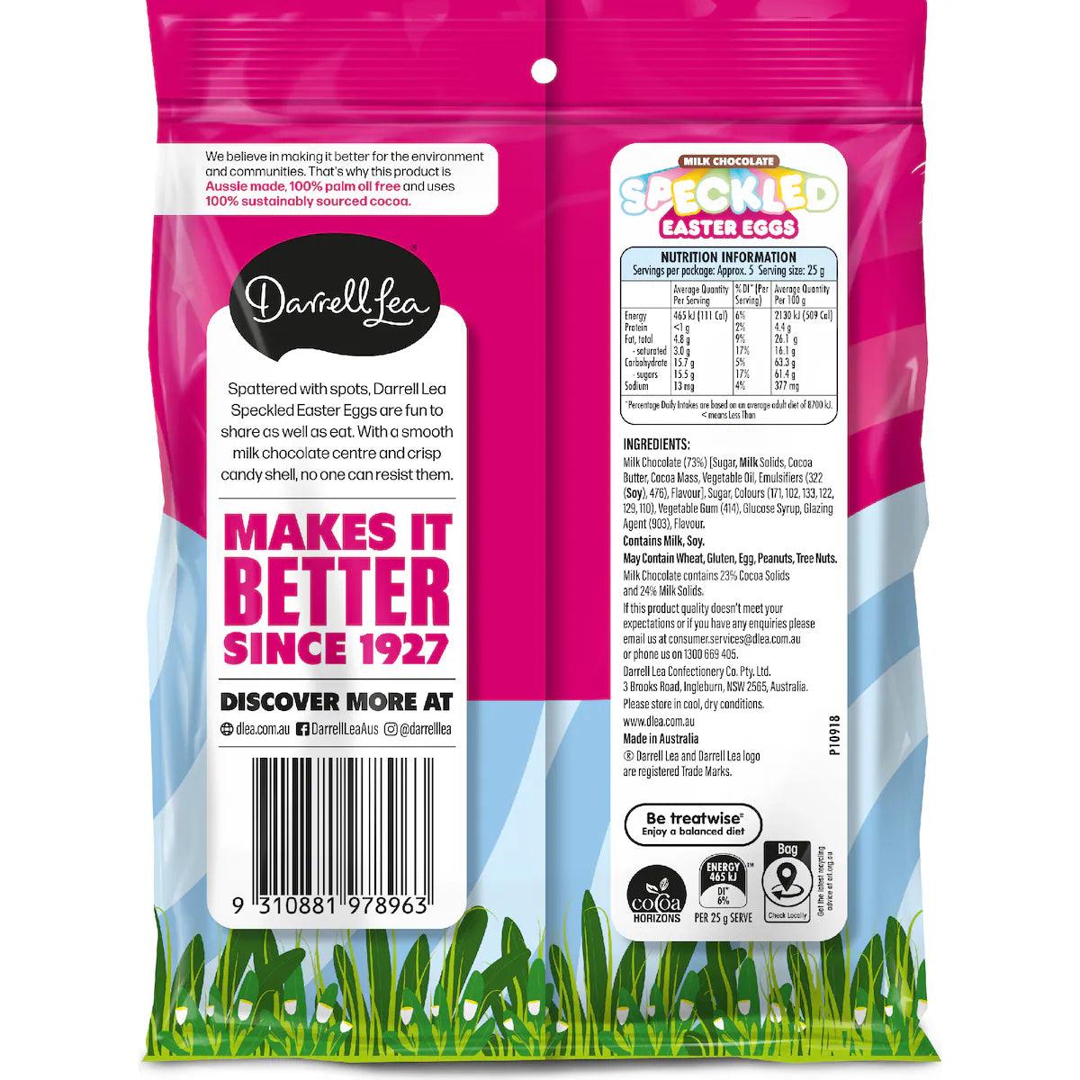 Darrell Lea Milk Chocolate Speckled Easter Eggs | 120g