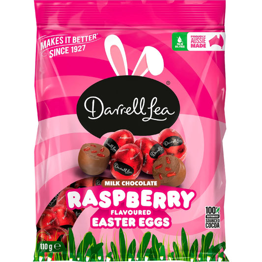Darrell Lea Milk Chocolate Raspberry Easter Eggs | 110g