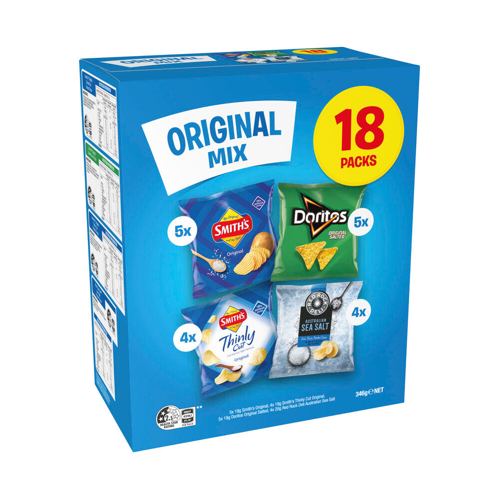 Smiths Original Mix Salted Chip Variety Multipack 18 Pack | 346g