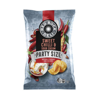 Red Rock Deli Potato Chips Party Bag Sweet Chilli & Sour Cream | 290g