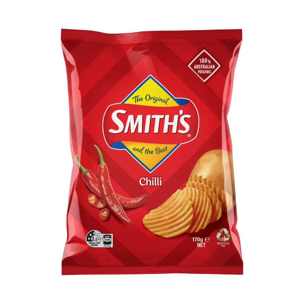 Smith's Chilli Crinkle Cut Potato Chips Share Pack | 170g