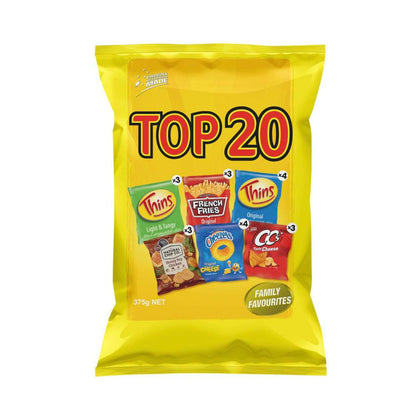 Thins Top 20 Variety Chips Multipack 20 Pack | 375g