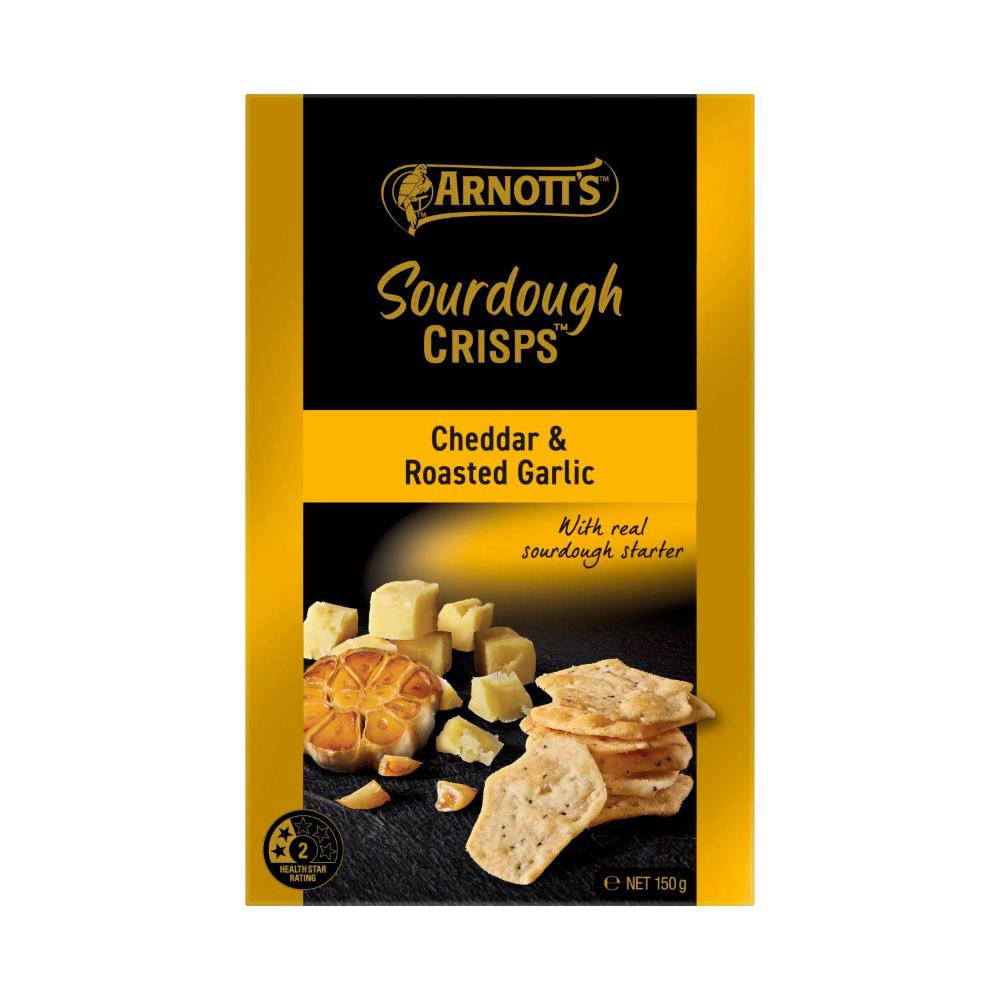 Arnott's Sourdough Crackers Cheddar & Roast Garlic | 150g
