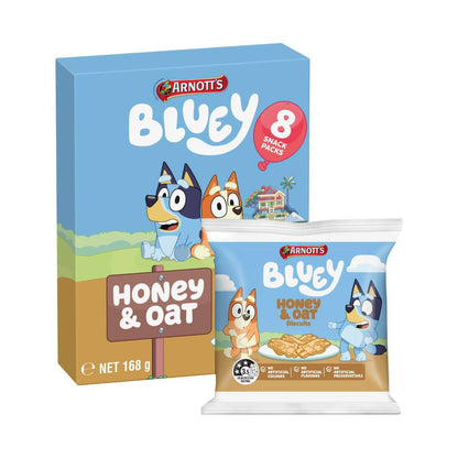 Arnott's Multipack Bluey Honey & Oat Biscuits | 168g