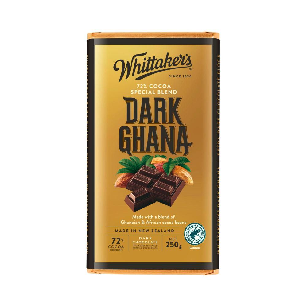 Whittaker's Dark Ghana 72% Dark Chocolate Block | 250g