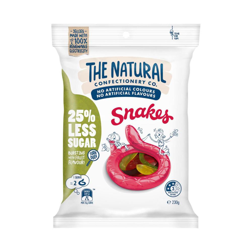 The Natural Confectionery Co. Reduced Sugar Snakes (25% Less Sugar) | 230g