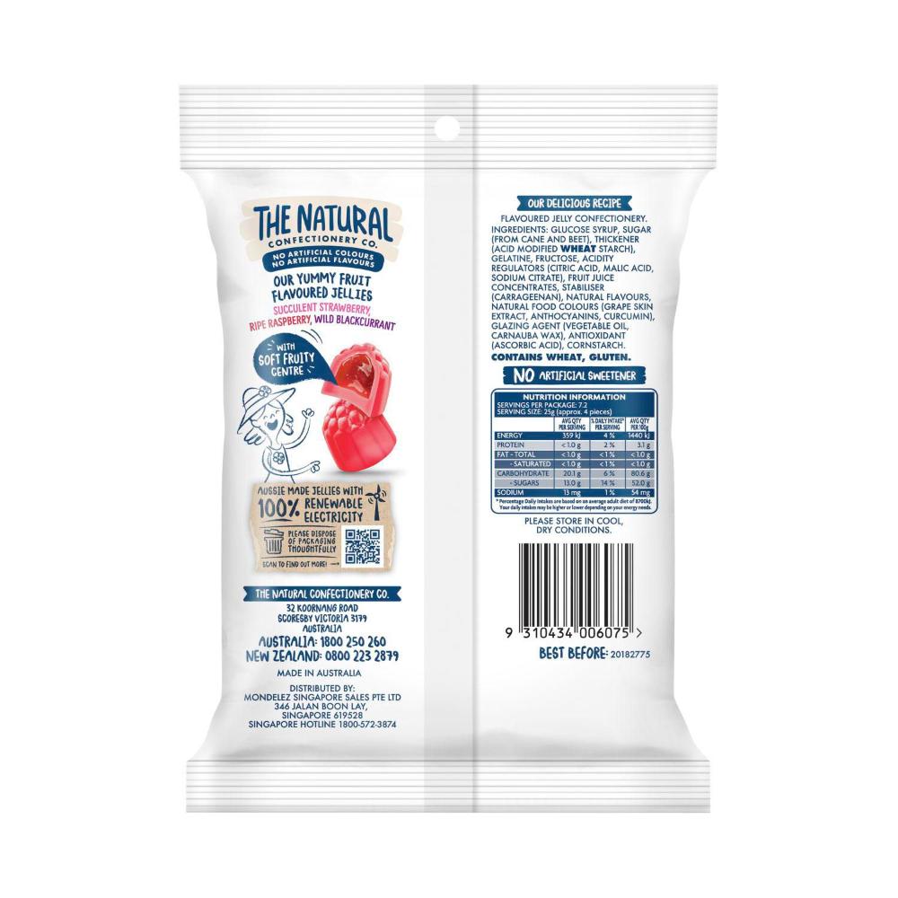 The Natural Confectionery Co. Berry Bliss Flavoured Jellies | 180g