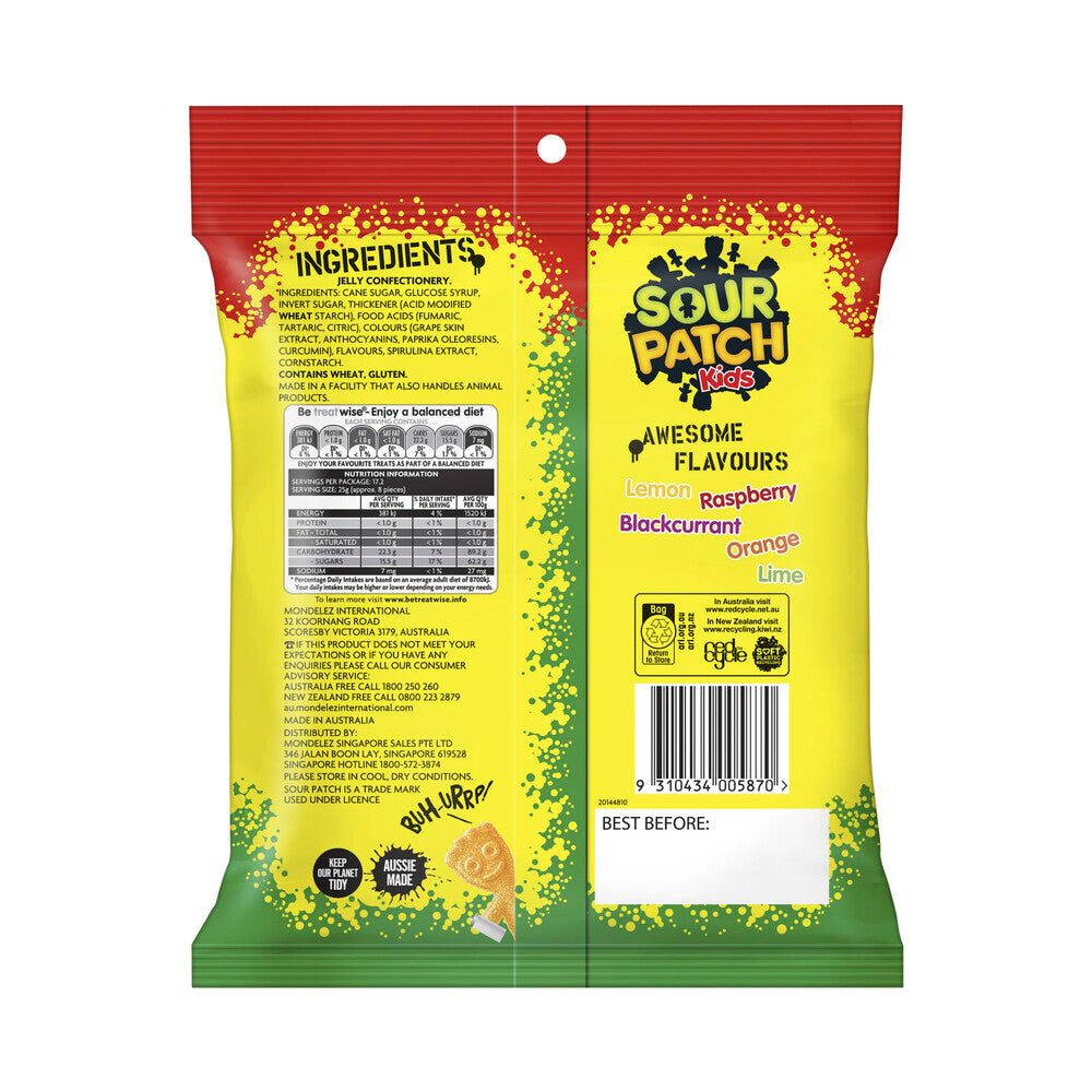 Sour Patch Kids Lollies – Sour Then Sweet Gummy Candy | 430g