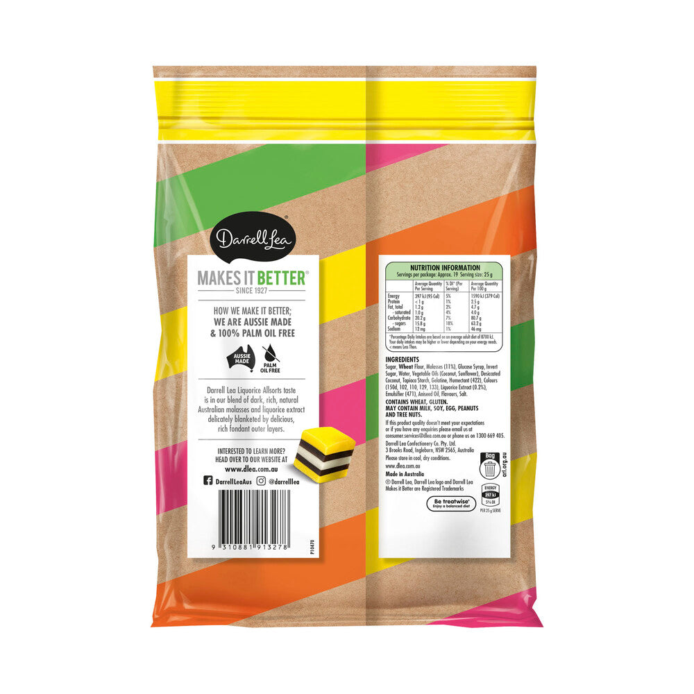 Darrell Lea Allsorts Liquorice – Classic Licorice Candy Mix (470g)