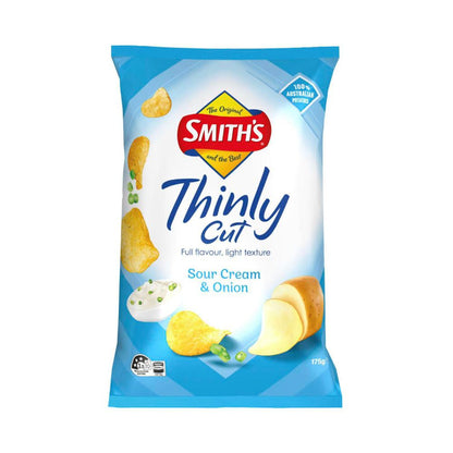 Smith's Thinly Cut Sour Cream & Onion Potato Chips Share Pack | 175g