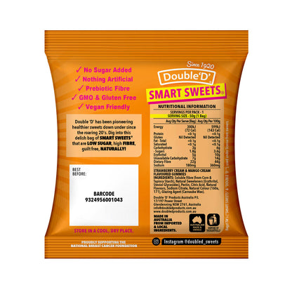 Double D Smart Sweets Fruits & Cream Bears | 50g