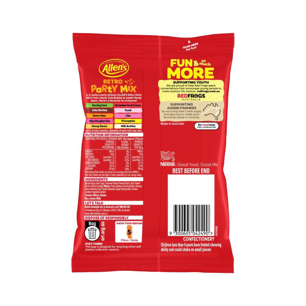 Allen's Retro Party Mix Lolly Bag | 190g