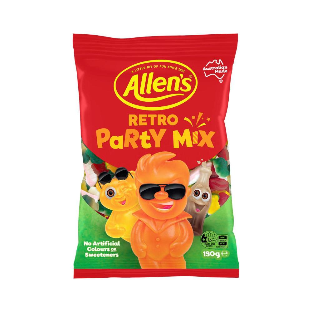 Allen's Retro Party Mix Lolly Bag | 190g
