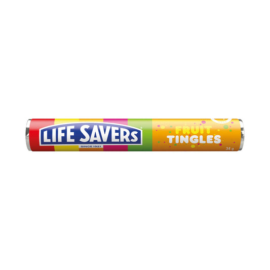 Life Savers Fruit Tingles Single Roll | Fizzy Hard Candy (34g)