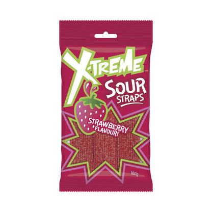 X-Treme Sour Straps Strawberry Flavour | 160g