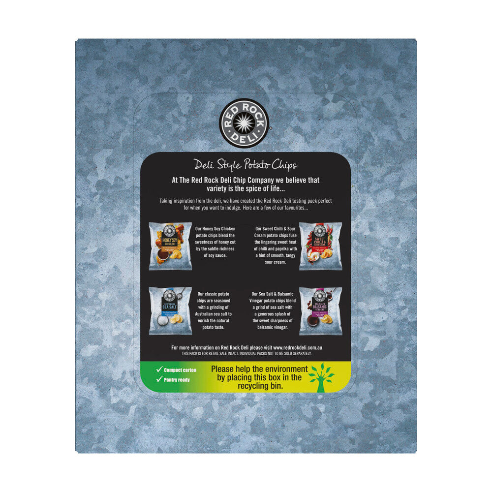 Red Rock Deli Chips Multipack Variety 10 Pack | Deli Style Crisps (280g)