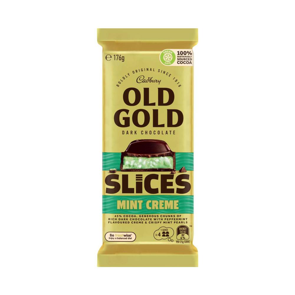 Cadbury Old Gold Slices Mint Creme Dark Chocolate Block | 170g