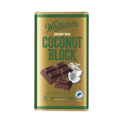 Whittaker's Coconut Creamy Milk Chocolate Block | 250g