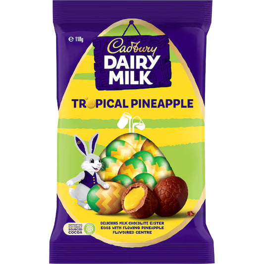 Cadbury Tropical Pineapple Easter Eggs | Filled Chocolate Eggs | 118g
