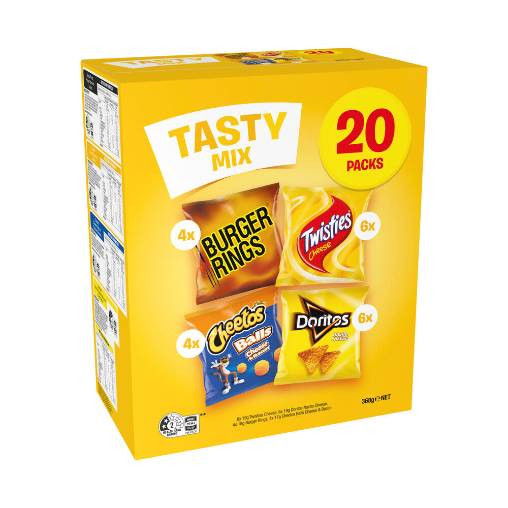 Smith's Tasty Mix Cheesy Chips Variety Multipack 20 Pack | 368g ...