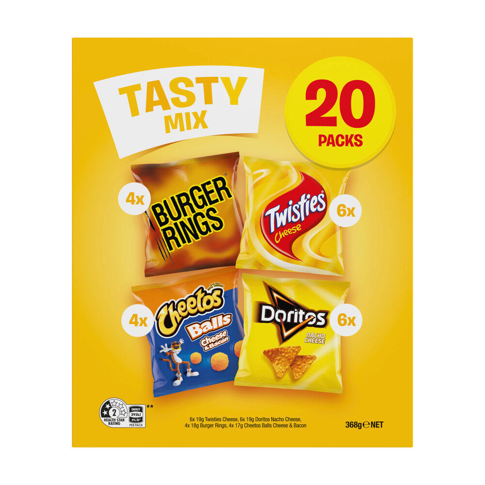 Smith's Tasty Mix Cheesy Chips Variety Multipack 20 Pack | 368g