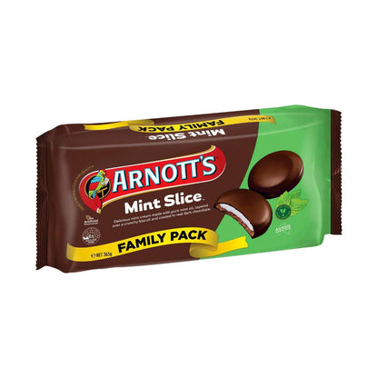Arnott's Choc Mint Slice Biscuits Family Pack | 365g