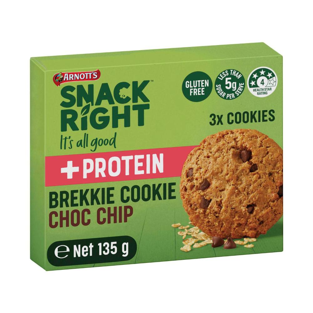 Arnotts Snack Right Brekkie Cookies Choc Chip with Protein | 135g