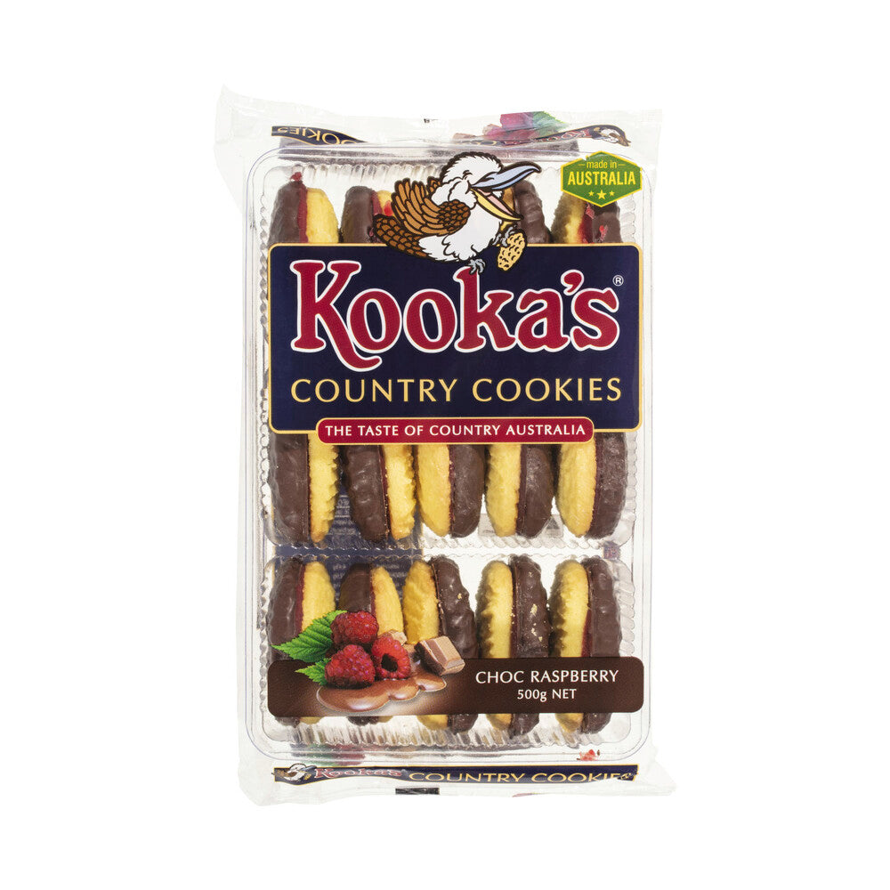 Australia Raspberry Candy Kooka's Chocolate Raspberry Jam Cookies – Country Style Biscuits | 500 ...