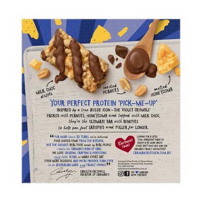Carman's Violet Crumble Protein Bars 5 Pack | 200g