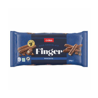 Coles Milk Chocolate Finger Biscuits | 200g