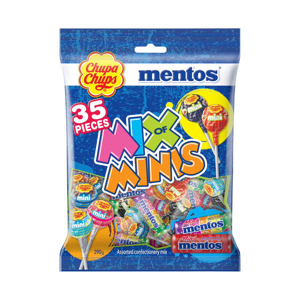 Chupa Chups Mix Of Mini's – Lollipops & Chewy Candy Share Pack | 290g