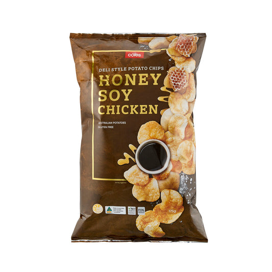 Coles Deli Style Potato Chips Honey Soy Chicken | 175g