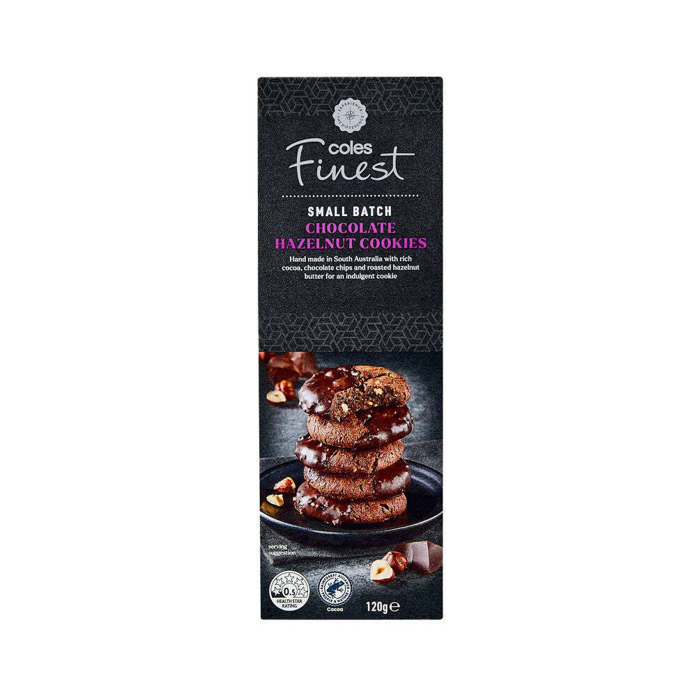 Coles Finest Chocolate Hazelnut Cookies | 120g