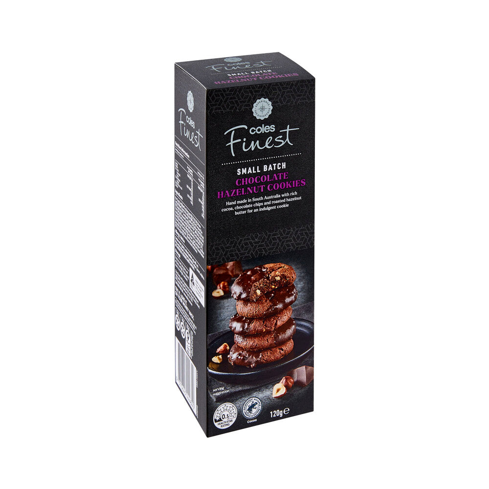 Coles Finest Chocolate Hazelnut Cookies | 120g